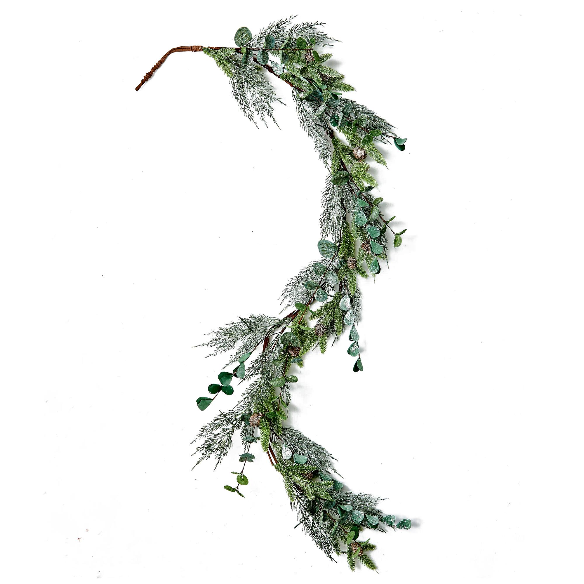 60" Christmas Artificial Mixed Pine & Eucalyptus Garland
